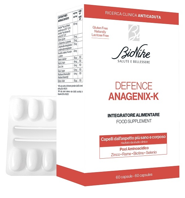 Defence Anagenix-K Integratore Alimentare per Capelli con AnaGain Nu 60 Capsule - Bionike - Immagine 5