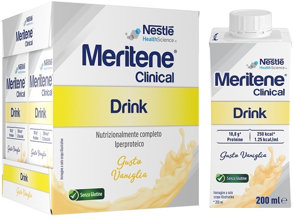 NESTLE Meritene Clinical Drink Gusto Vaniglia - Alimento a fini medici speciali 4 bottiglie da 200 ml - Immagine 3