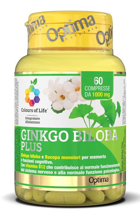 Optima Naturals Ginkgo Biloba Plus Mente 60 Compresse 1000Mg - Immagine 3