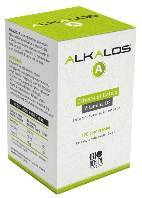 Alkalos A Integratore a base di Calcio e Vitamina D3 120 Compresse - Biohealth - Immagine 6