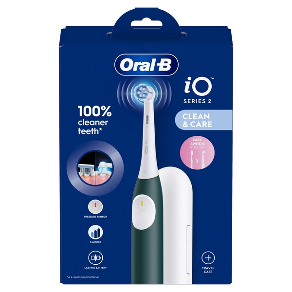 Oral-B Verde/Bianche Io 2 1 Testina, 1 Custodia Da Viaggio + 6 Testine Di Ricambio Io Ultimate Clean + Dentifricio Advanced Protezione Sensibilità - Immagine 10