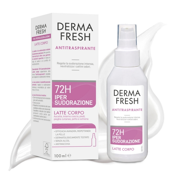 Dermafresh IPER SUDORAZIONE 72H Latte Corpo 100ml - Immagine 5
