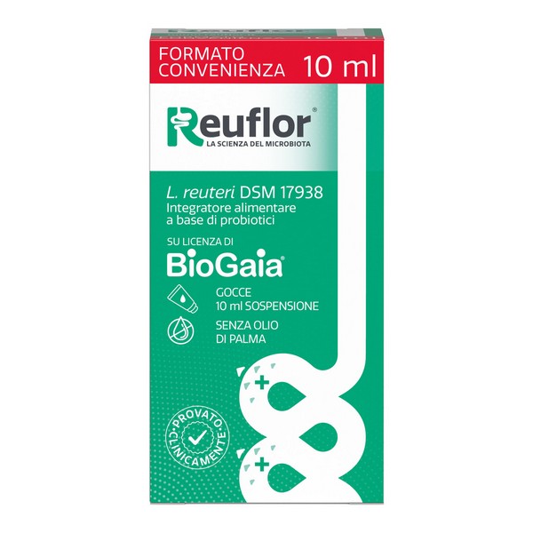 Reuflor Gocce 10 ml - Integratore per l'equilibrio della flora intestinale - Immagine 4