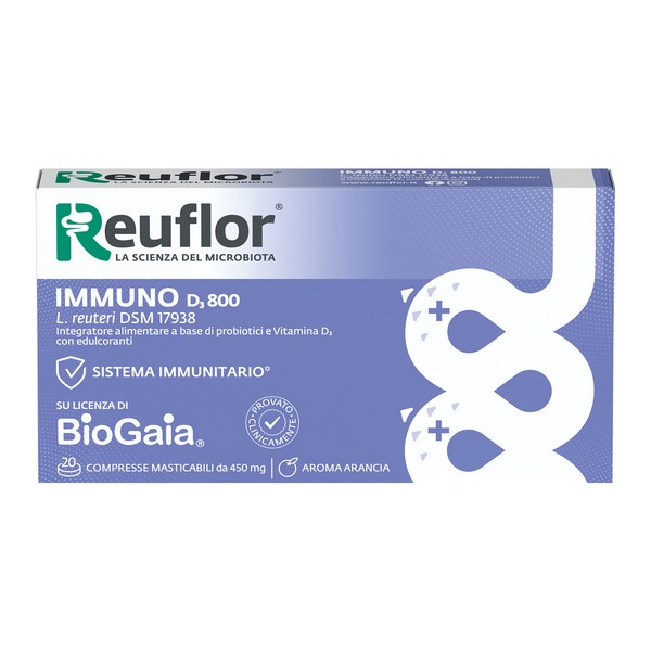 Reuflor D3 800 Integratore Da 20 Compresse Gusto Arancia