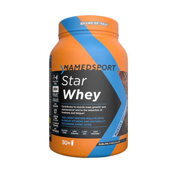 Named Sport Star Whey Isolate Cioccolato 750g Proteine Senza Glutine